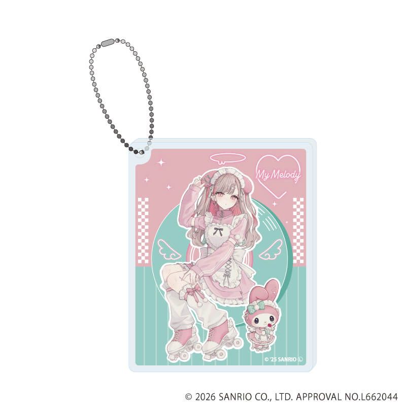 アクリルブロックキーホルダー「赤倉×サンリオキャラクターズ」01/マイメロディ(コラボイラスト)