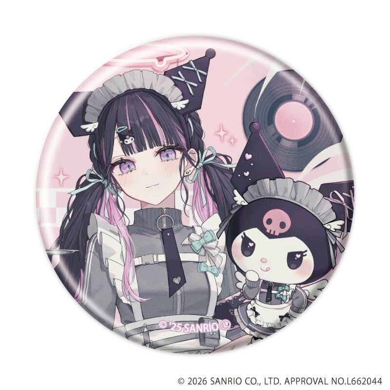 缶バッジ「赤倉×サンリオキャラクターズ」05/マイメロディ&クロミver. コンプリートセット(全6種)(コラボイラスト)