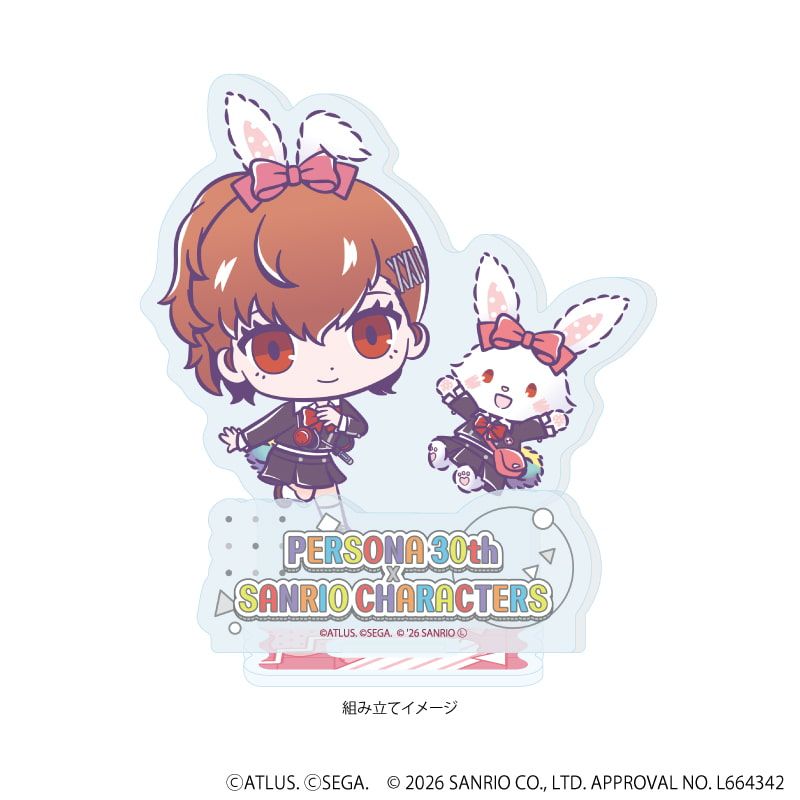 アクリルスタンドプレート「P30th×サンリオキャラクターズ」05/P3P主人公・ウィッシュミーメル(コラボイラスト)