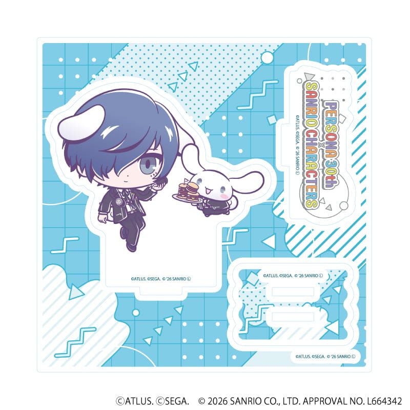 アクリルスタンドプレート「P30th×サンリオキャラクターズ」04/P3主人公・シナモロール(コラボイラスト)