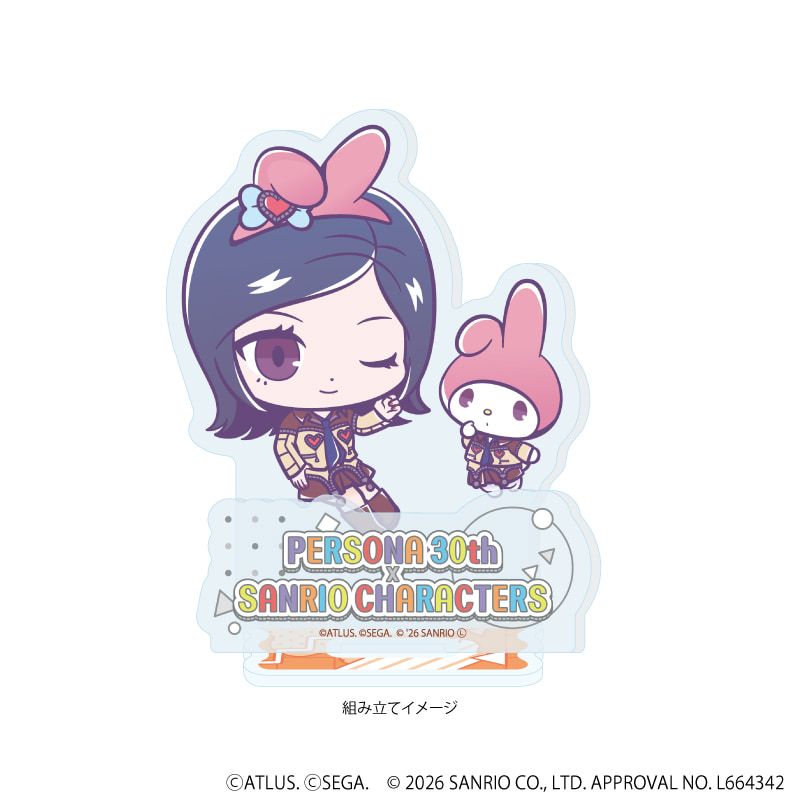 アクリルスタンドプレート「P30th×サンリオキャラクターズ」03/P2罰主人公・マイメロディ(コラボイラスト)