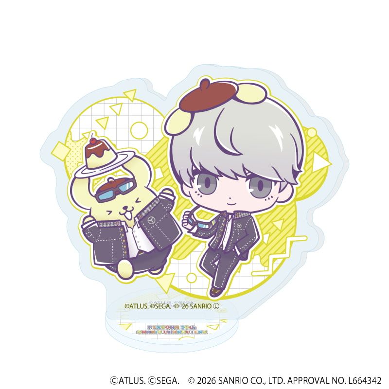 アクリルぷちスタンド「P30th×サンリオキャラクターズ」01/コンプリートセット(全7種)(コラボイラスト)