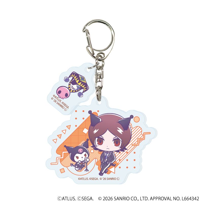 パーツ付きアクリルキーホルダー「P30th×サンリオキャラクターズ」01/コンプリートセット(全7種)(コラボイラスト)