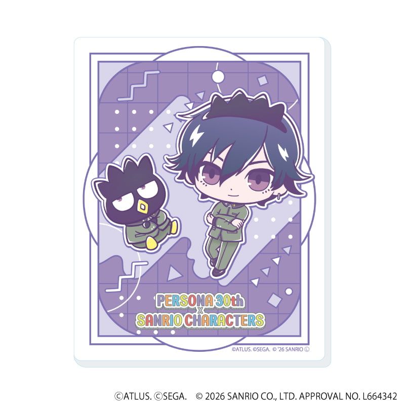 アクリルカード「P30th×サンリオキャラクターズ」01/コンプリートセット(全7種)(コラボイラスト)