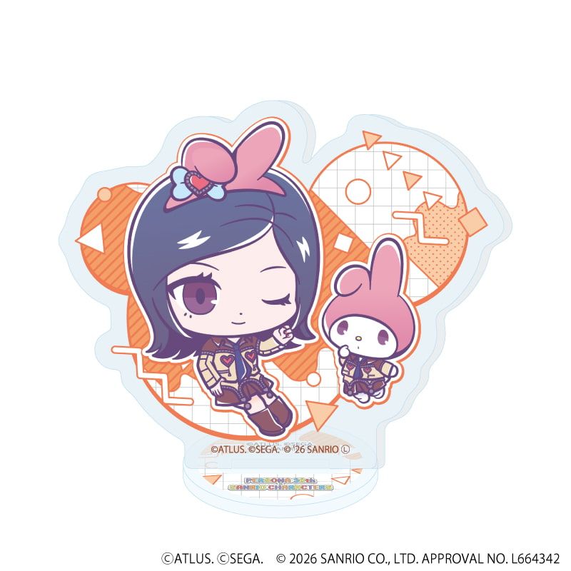 アクリルぷちスタンド「P30th×サンリオキャラクターズ」01/ブラインド(7種)(コラボイラスト)