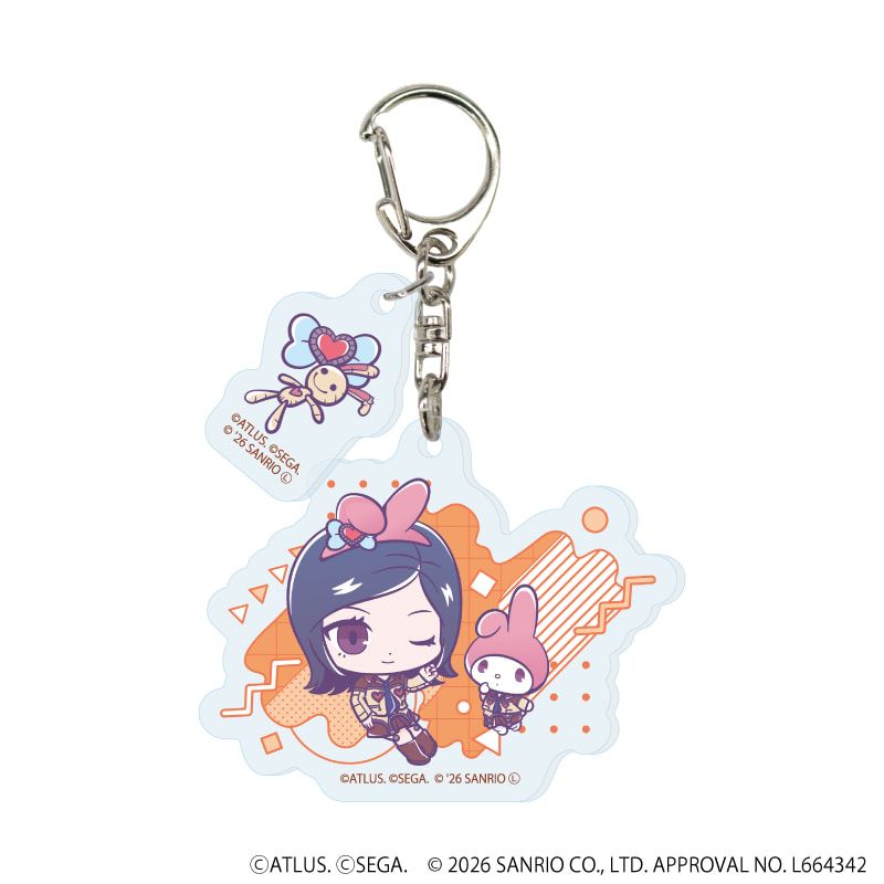 パーツ付きアクリルキーホルダー「P30th×サンリオキャラクターズ」01/ブラインド(7種)(コラボイラスト)