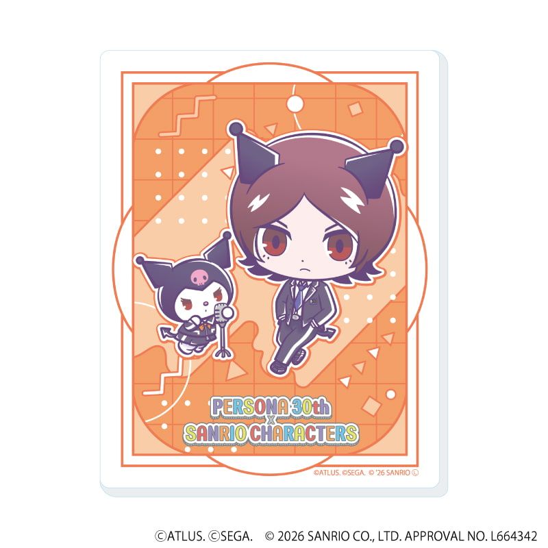 アクリルカード「P30th×サンリオキャラクターズ」01/ブラインド(7種)(コラボイラスト)