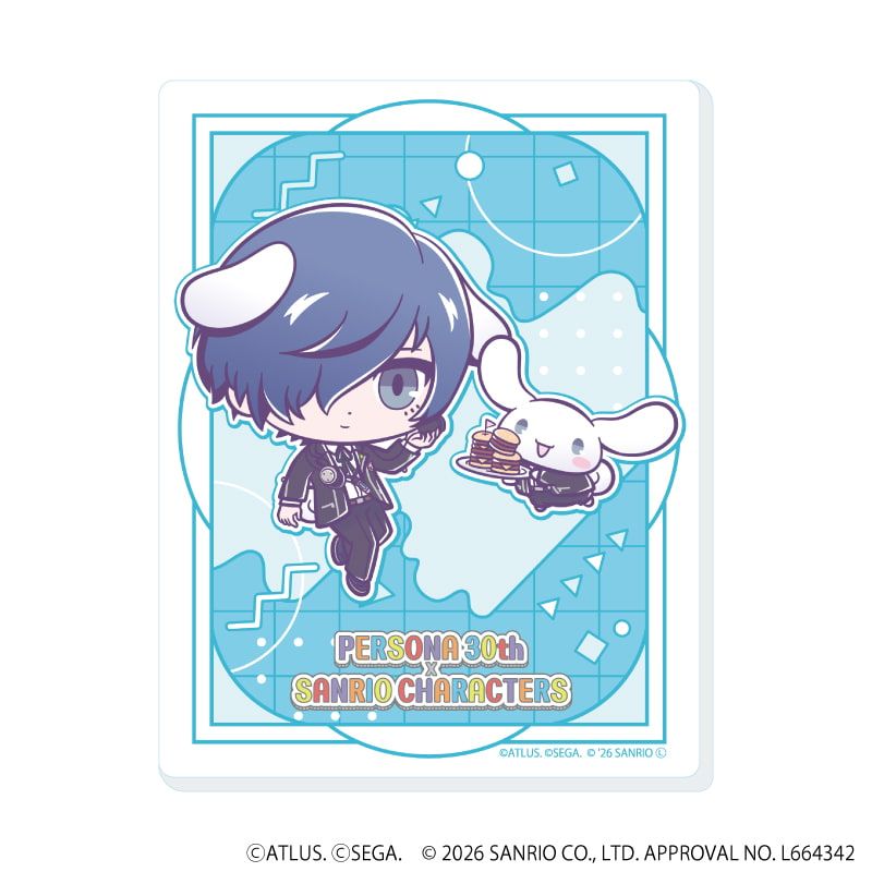 アクリルカード「P30th×サンリオキャラクターズ」01/ブラインド(7種)(コラボイラスト)