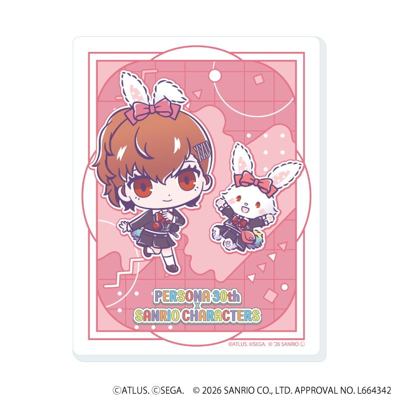 アクリルカード「P30th×サンリオキャラクターズ」01/ブラインド(7種)(コラボイラスト)