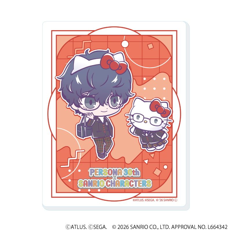 アクリルカード「P30th×サンリオキャラクターズ」01/ブラインド(7種)(コラボイラスト)