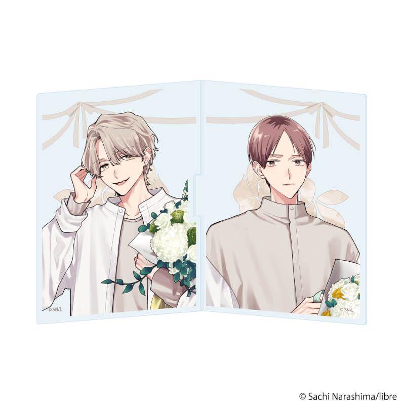 つながるアクリルフォトパネル「コスメティック・プレイラバー」02/西園寺幸人&柿崎圭吾(描き下ろしイラスト)