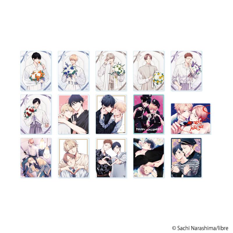 アクリルカード「コスメティック・プレイラバー」01/コンプリートセット(全15種)(公式&描き下ろしイラスト)