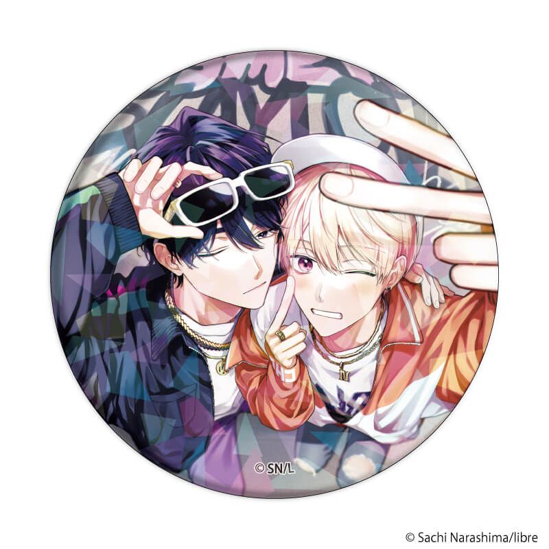 ホログラム缶バッジ(57mm)「コスメティック・プレイラバー」01/コンプリートセット(全15種)(公式&描き下ろしイラスト)