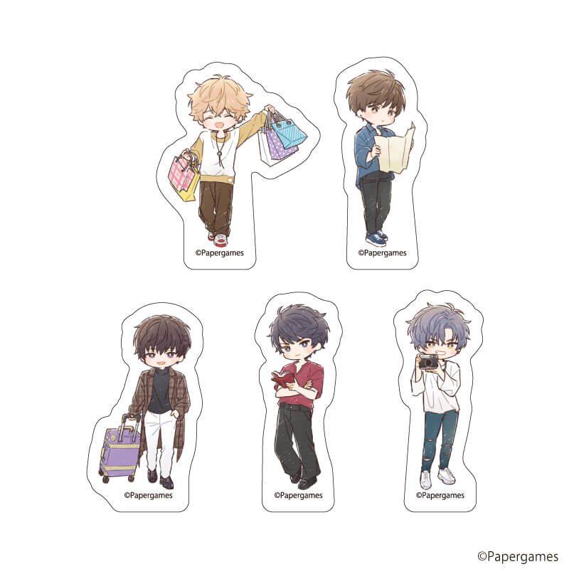 フレークシール(5種セット)「恋とプロデューサー～EVOL×LOVE～」08/旅行デートver.(グラフアートイラスト)