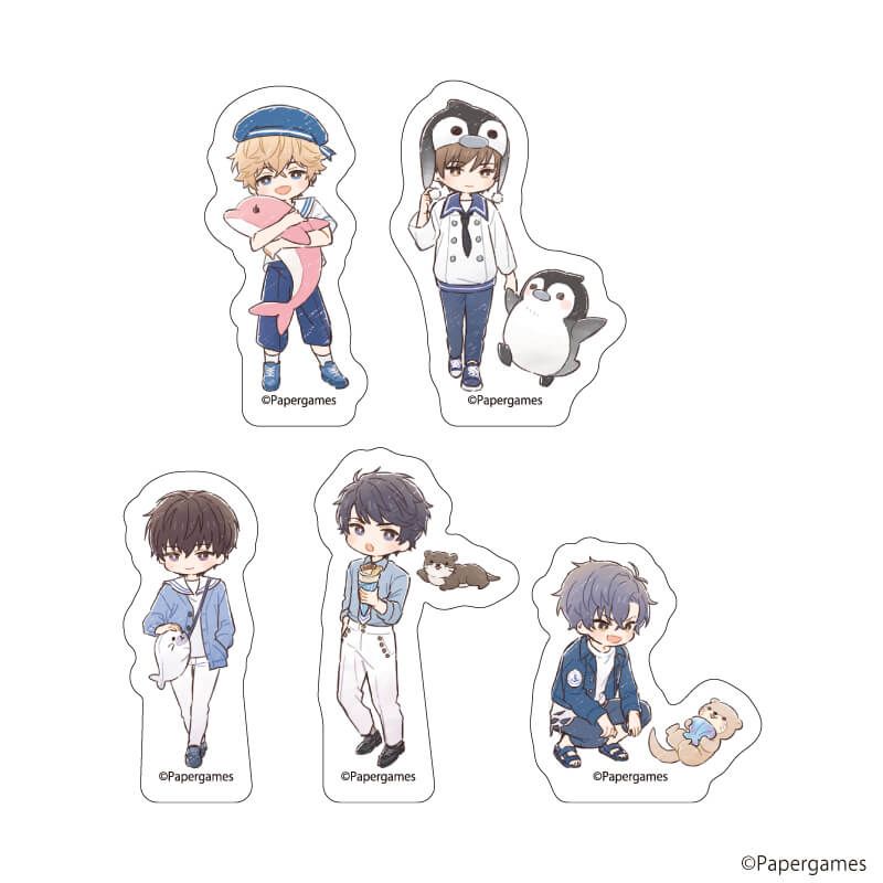 フレークシール(5種セット)「恋とプロデューサー～EVOL×LOVE～」06/水族館デートver.(グラフアートイラスト)