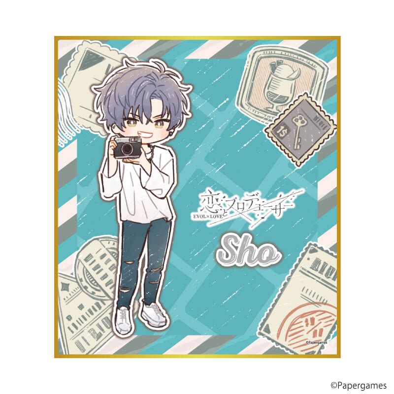 ミニ色紙「恋とプロデューサー～EVOL×LOVE～」40/ショウ 旅行デートver.(グラフアートイラスト)