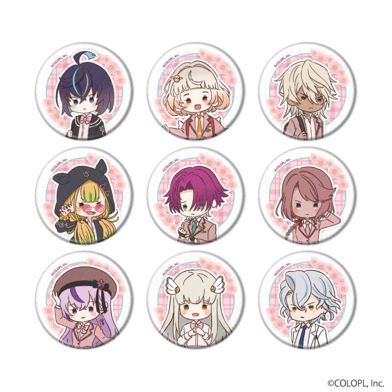 缶バッジ「白猫プロジェクト」12/桜制服ver. ブラインド(9種)(グラフアートイラスト)