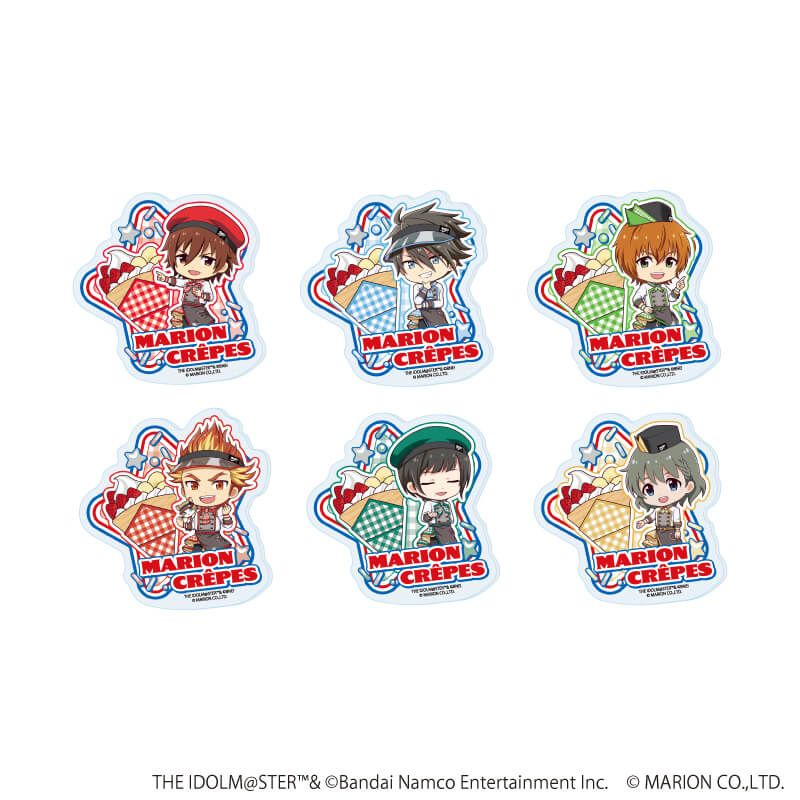 アクリルマグネット「アイドルマスター SideM」01/クレープ屋ver. コンプリートセット(全6種)(ミニキャライラスト)