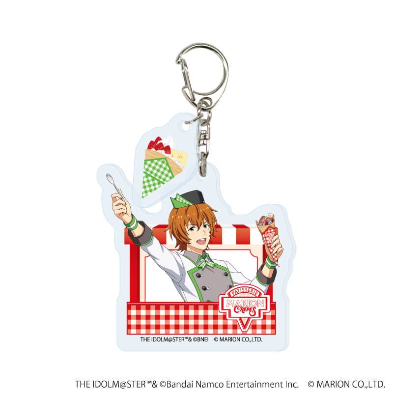 パーツ付きアクリルキーホルダー「アイドルマスター SideM」04/クレープ屋ver. コンプリートセット(全6種)(描き下ろしイラスト)