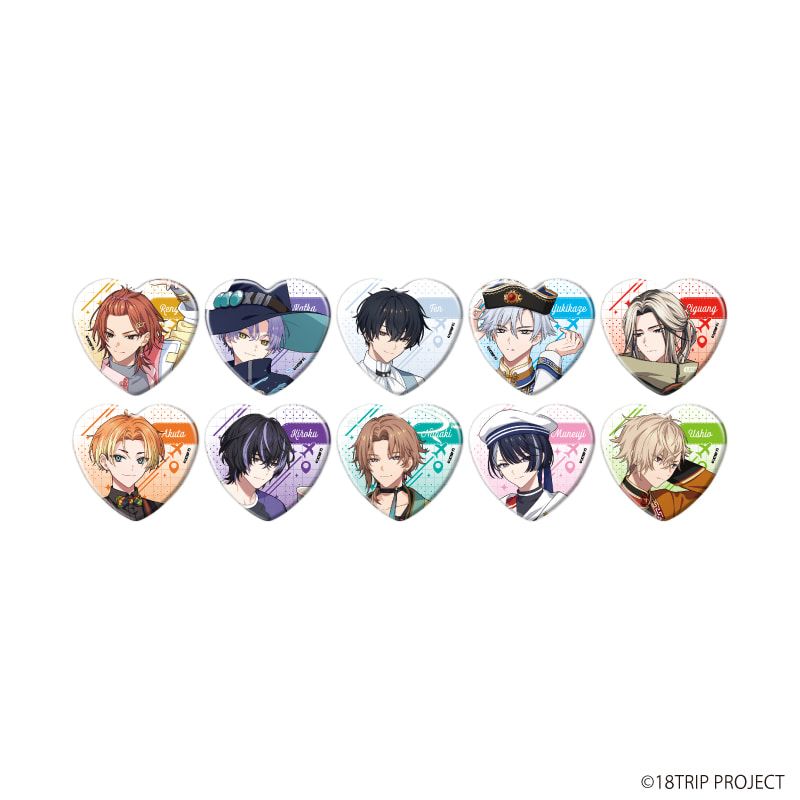 ハート型缶バッジ『18TRIP』05/ブラインド(10種)(公式イラスト)