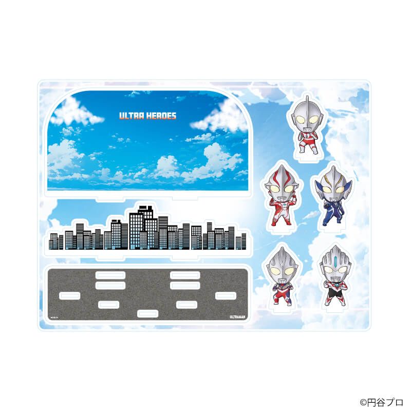 アクリルジオラマ「ウルトラマンシリーズ」04/集合デザイン(ミニキャライラスト)