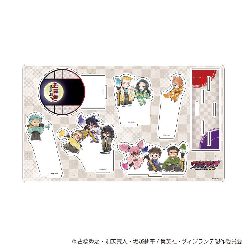 プレミアム アクリルジオラマプレート「ヴィジランテ -僕のヒーローアカデミア ILLEGALS-」01/書道ver. 集合デザイン(レトロアート)