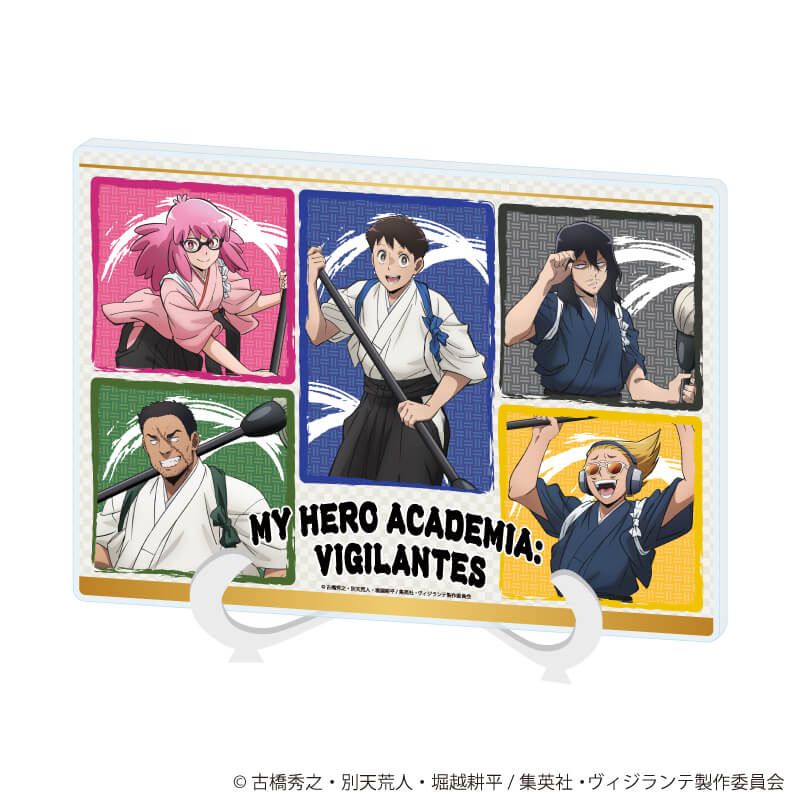 アクリルアートボード(A5サイズ)「ヴィジランテ -僕のヒーローアカデミア ILLEGALS-」01/書道ver. 集合デザイン(描き下ろし)