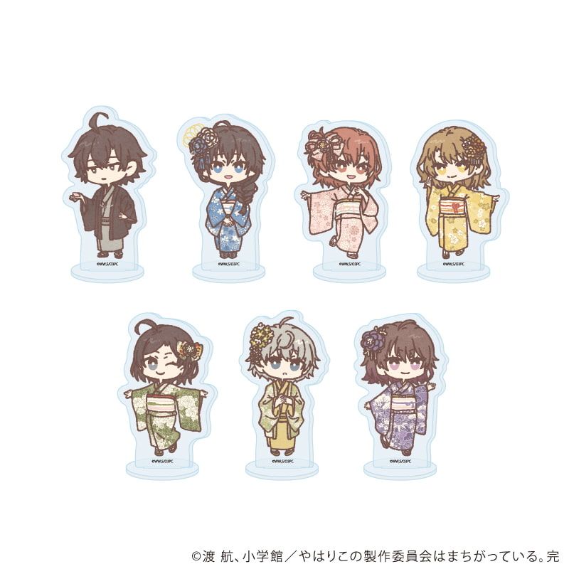 アクリルぷちスタンド「やはり俺の青春ラブコメはまちがっている。完」05/花見ver. コンプリートセット(全7種)(レトロアートイラスト)