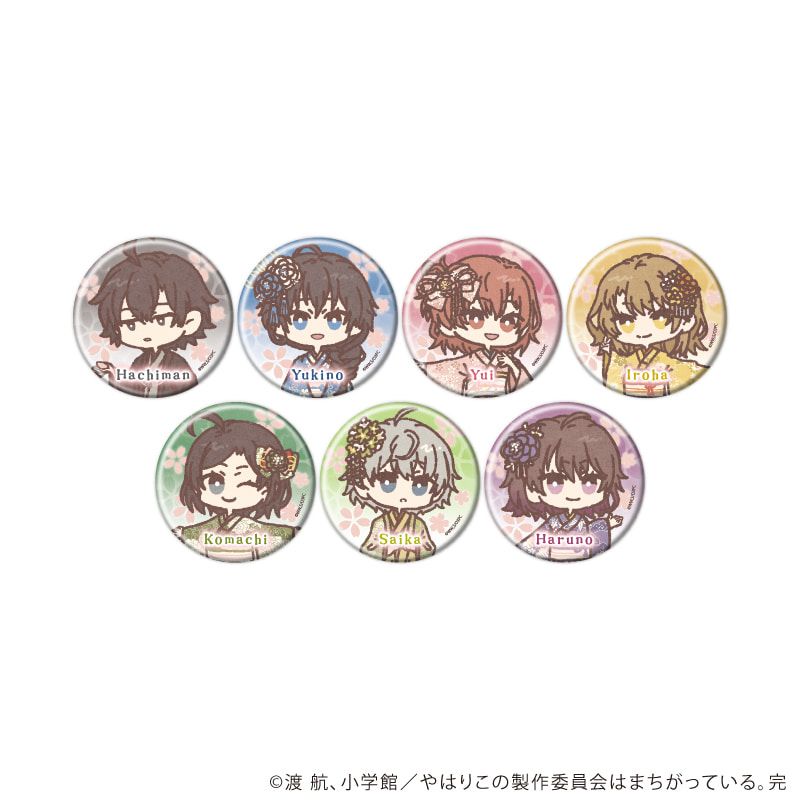 缶バッジ「やはり俺の青春ラブコメはまちがっている。完」06/花見ver. ブラインド(7種)(レトロアートイラスト)