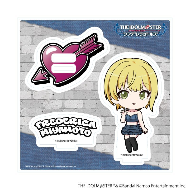 アクリルスタンドプレート「アイドルマスター シンデレラガールズ」30/宮本フレデリカ デニム風衣装ver.(ミニキャライラスト)