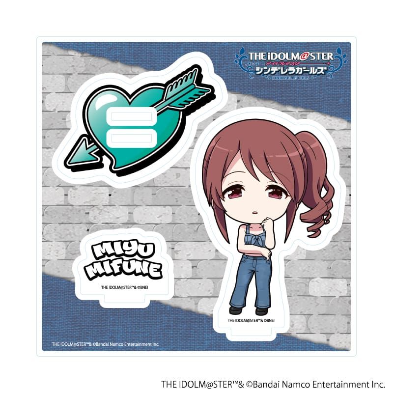 アクリルスタンドプレート「アイドルマスター シンデレラガールズ」29/三船美優 デニム風衣装ver.(ミニキャライラスト)