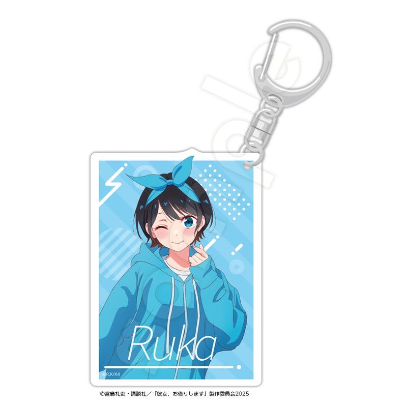 彼女、お借りします　描き下ろしアクリルキーホルダー　更科瑠夏　パーカーver.