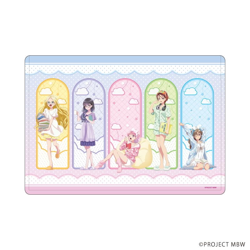 キャラクリアケース「前橋ウィッチーズ」02/集合デザイン 水玉ルームウェアver.(描き下ろしイラスト)