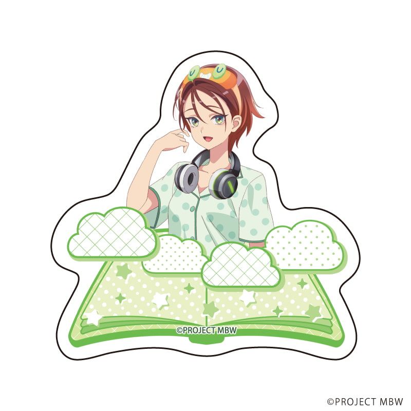 ダイカットステッカー「前橋ウィッチーズ」03/北原キョウカ 水玉ルームウェアver.(描き下ろしイラスト)