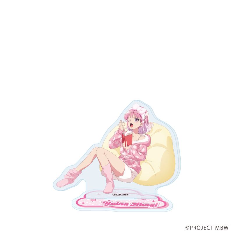 アクリルスタンド「前橋ウィッチーズ」16/赤城ユイナ 水玉ルームウェアver.(描き下ろしイラスト)