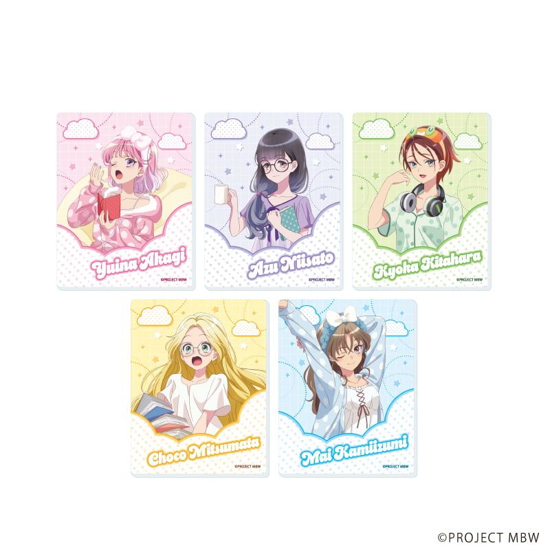 アクリルカード「前橋ウィッチーズ」03/水玉ルームウェアver. コンプリートセット(全5種)(描き下ろしイラスト)