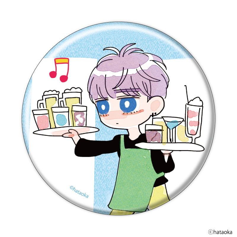 缶バッジ「バイトの宮川君は店長が好き」01/ブラインド(5種)(公式&描き下ろしイラスト)