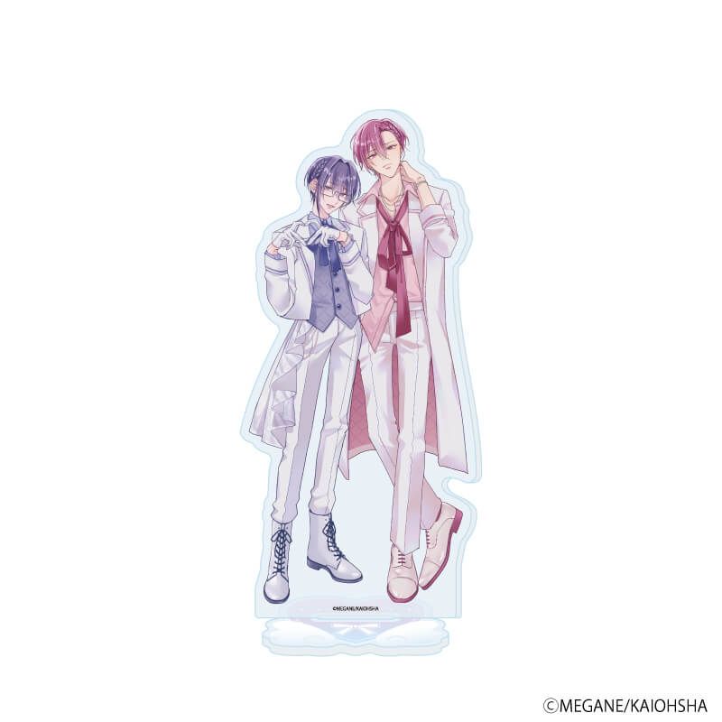 アクリルスタンド「めがね先生」04/「箱推しBLフェア～アイドルたちとのカフェタイム～」(描き下ろしイラスト)