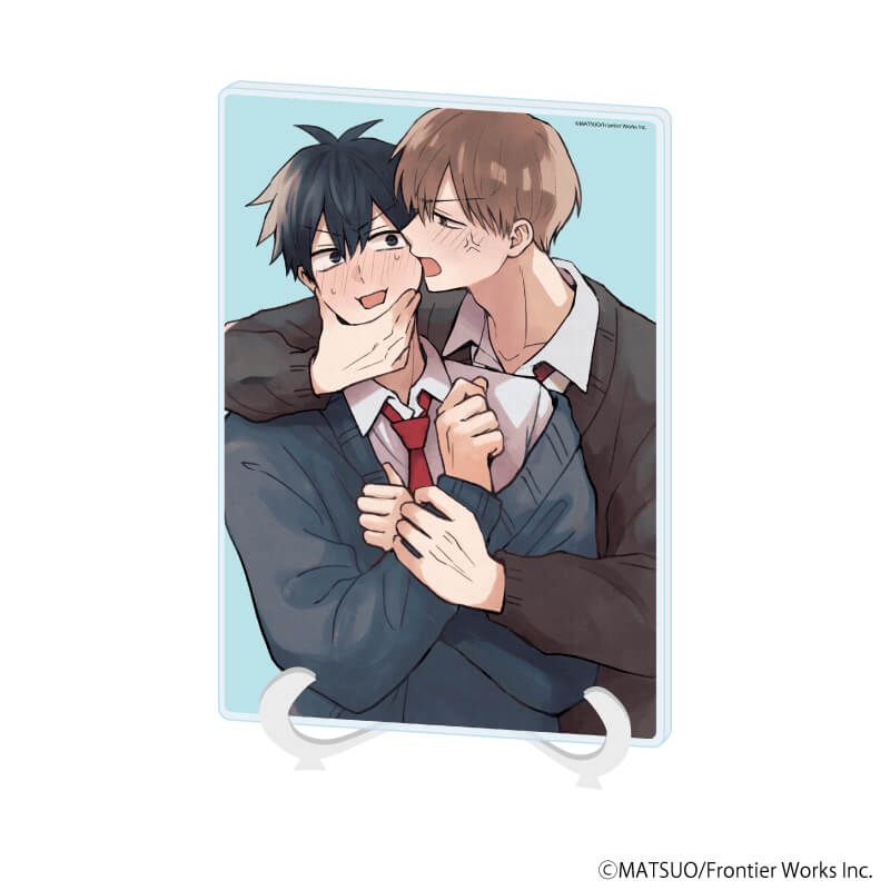 アクリルアートボード(A5サイズ)「まつお先生」01/「箱推しBLフェア～アイドルたちとのカフェタイム～」(公式イラスト)