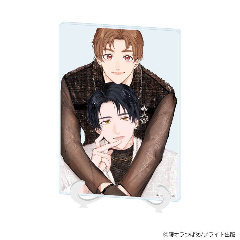 アクリルアートボード(A5サイズ)「腰オラつばめ先生」01/「箱推しBLフェア～アイドルたちとのカフェタイム～」(公式イラスト)