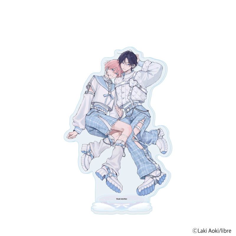 アクリルスタンド「青木らき先生」01/「箱推しBLフェア～アイドルたちとのカフェタイム～」(描き下ろしイラスト)