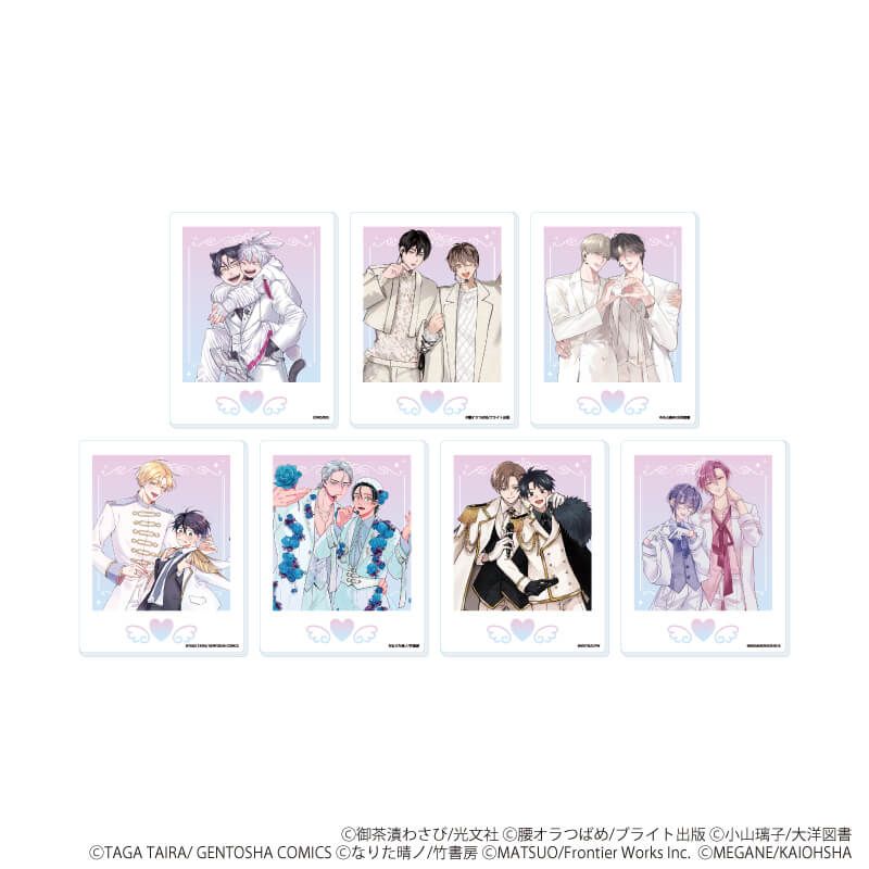 アクリルカード「箱推しBLフェア～アイドルたちとのカフェタイム～」01/コンプリートセット(全7種)(描き下ろしイラスト)