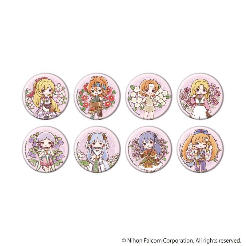 缶バッジ「ファルコム45周年」06/コンプリートセット(全8種)(レトロアートイラスト)