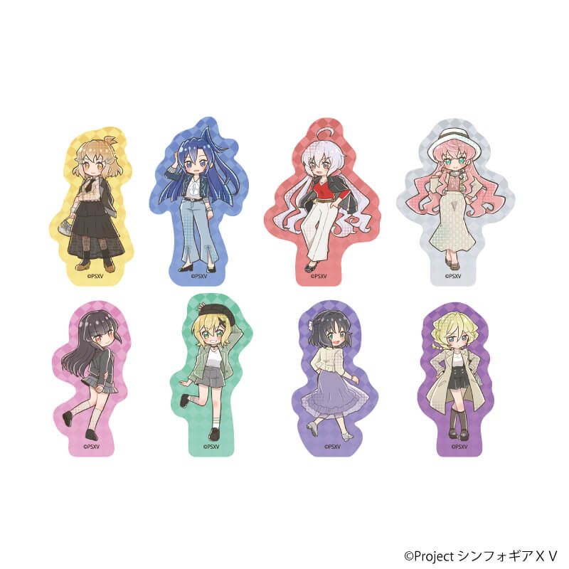 フレークシール(8種セット)「戦姫絶唱シンフォギアＸＶ」02/集合デザイン 雑誌モデルVer.(POP Artイラスト)