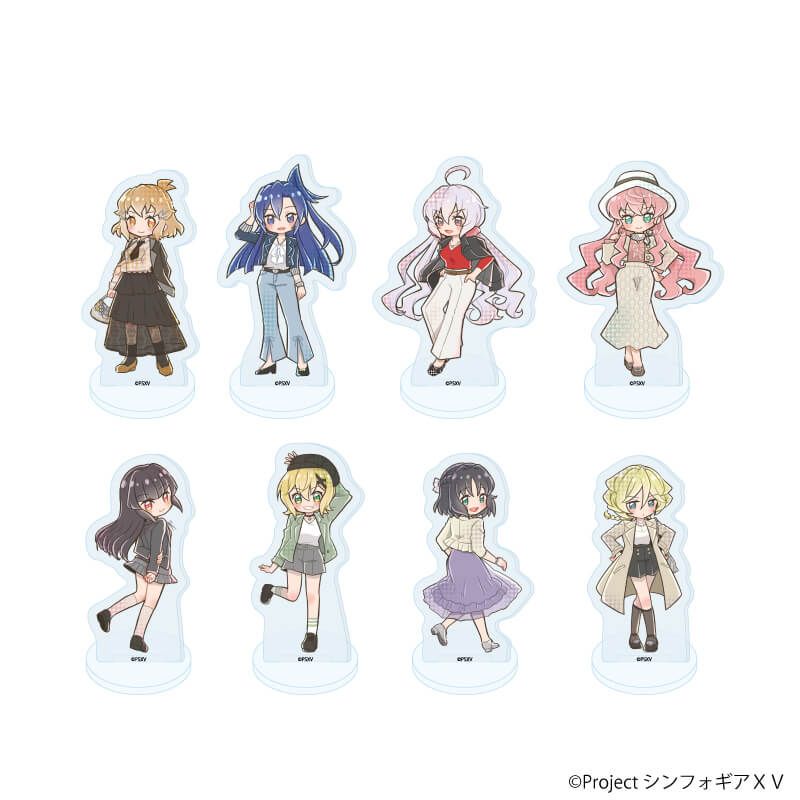 アクリルぷちスタンド「戦姫絶唱シンフォギアＸＶ」17/コンプリートセット(全8種) 雑誌モデルVer.(POP Artイラスト)