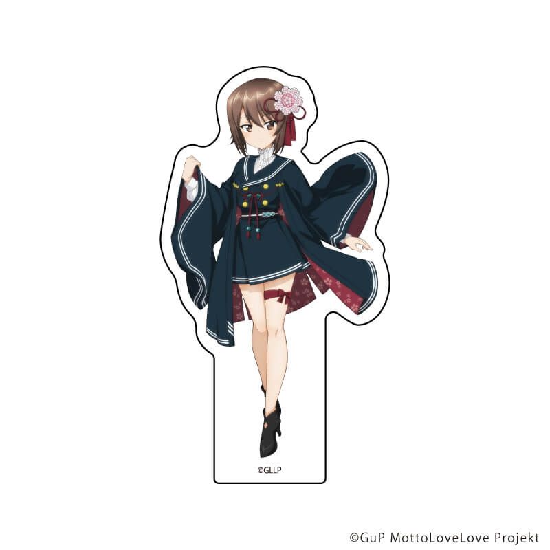 ダイカットステッカー「ガールズ＆パンツァー もっとらぶらぶ作戦です！」06/西住 まほ 制服アレンジver.(描き下ろしイラスト)