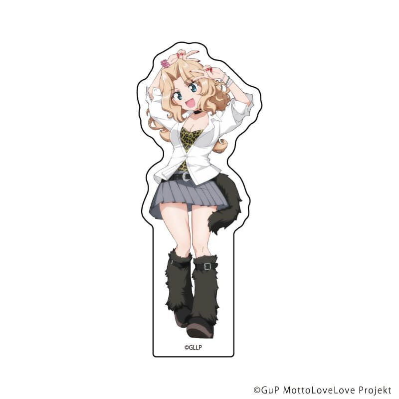 ダイカットステッカー「ガールズ＆パンツァー もっとらぶらぶ作戦です！」03/ケイ 制服アレンジver.(描き下ろしイラスト)
