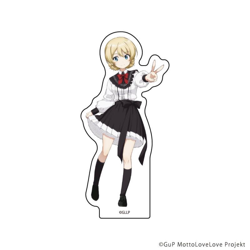 ダイカットステッカー「ガールズ＆パンツァー もっとらぶらぶ作戦です！」02/ダージリン 制服アレンジver.(描き下ろしイラスト)