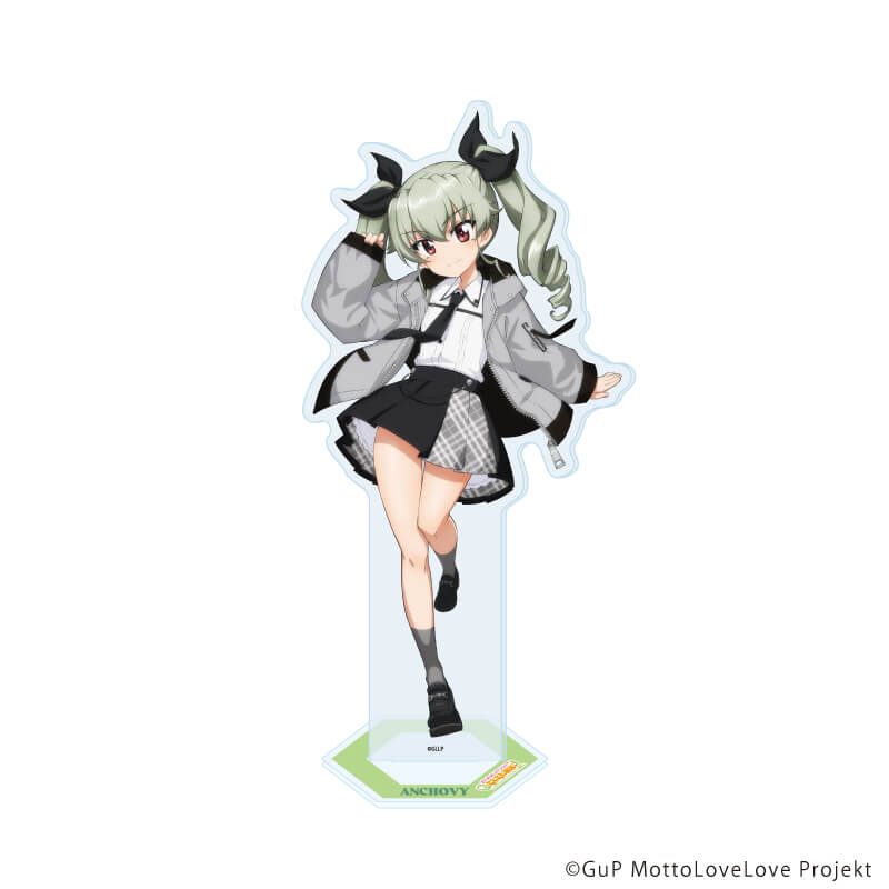 アクリルスタンド「ガールズ＆パンツァー もっとらぶらぶ作戦です！」30/アンチョビ 制服アレンジver.(描き下ろしイラスト)