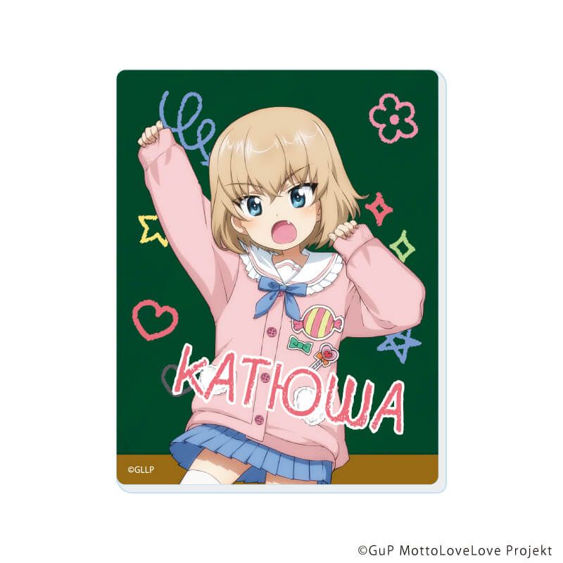 アクリルカード「ガールズ＆パンツァー もっとらぶらぶ作戦です！」06/制服アレンジver. コンプリートセット(全6種)(描き下ろしイラスト)